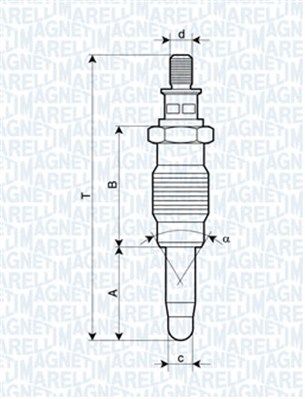 MAGNETI MARELLI kaitinimo žvakė 062900005304